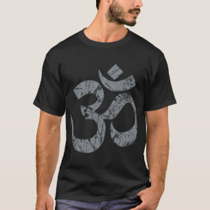 OM Yoga Spiritual Symbol in Distressed Style Essen T-Shirt