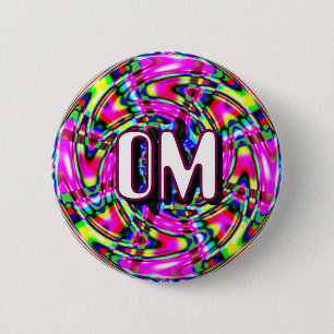 OM (you may change the word) 6 Cm Round Badge