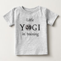 Om zen cute yogi yoga baby kids T shirt grey