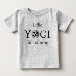 Om zen cute yogi yoga baby kids T shirt grey