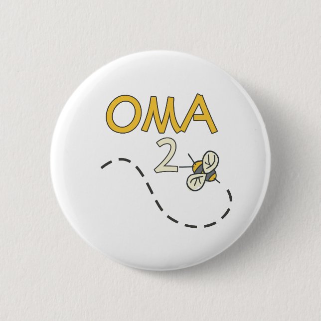 Oma 2 Bee 6 Cm Round Badge (Front)