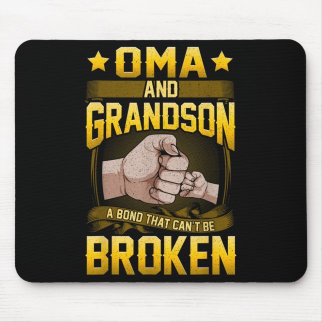 Oma And Grandson A Bond That Can't Be Broken Shirt Mouse Mat (Front)