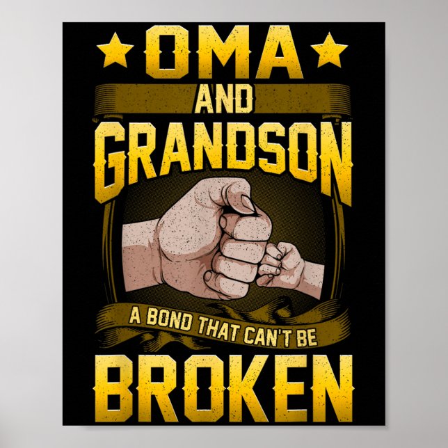 Oma And Grandson A Bond That Can't Be Broken Shirt Poster (Front)