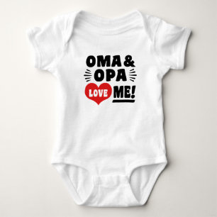 Oma And Opa Love Me Baby Bodysuit