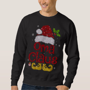 Oma Claus Christmas Pajama Family Matching Xmas Sweatshirt