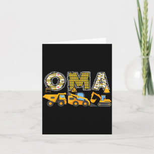 Oma Construction Excavator Kids Matching Family Card