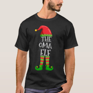 Oma Elf Family Matching Christmas Group Funny Gift T-Shirt