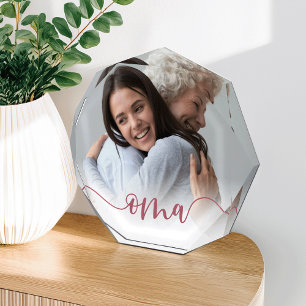 Oma Grandma Script Overlay Photo Block