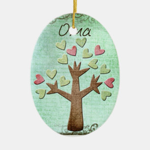 oma heart tree ceramic tree decoration