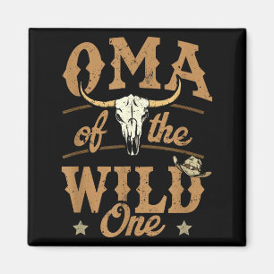 Oma Of The Wild One Cowboy Western Rodeo Party Mat Magnet