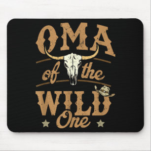Oma Of The Wild One Cowboy Western Rodeo Party Mat Mouse Mat