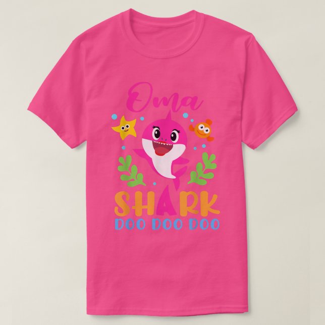Oma Shark  Oma Shark Lover Family Mothers Day613  T-Shirt (Design Front)