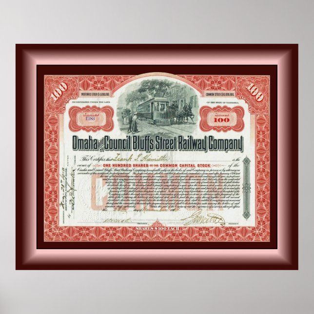 Omaha and Council Bluffs Street Railway ~   Poster (Front)