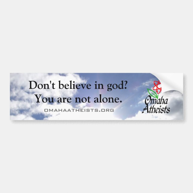 Omaha Atheist Bumper Sticker (Front)