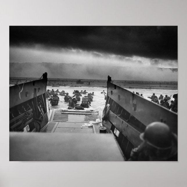 Omaha Beach Landing -- D-Day Normandy Invasion Poster (Front)