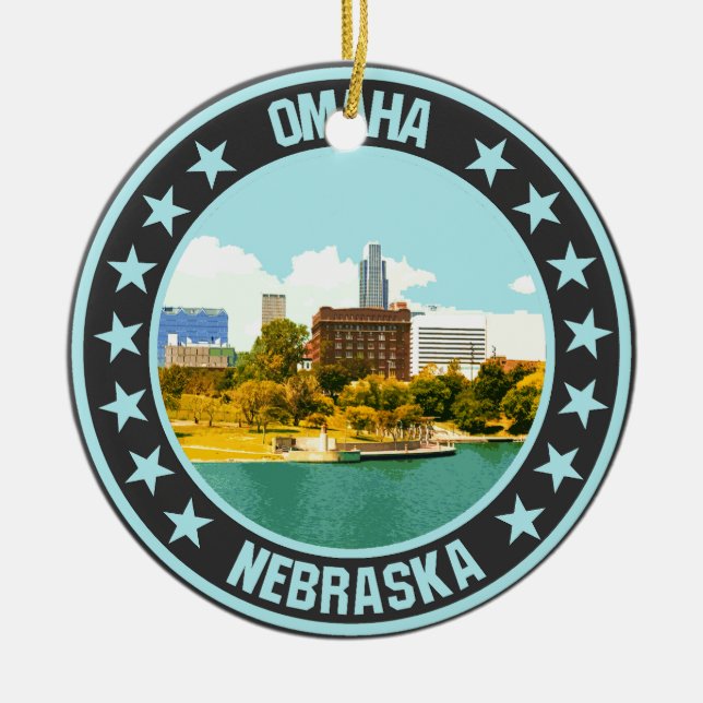 Omaha                                              ceramic tree decoration (Front)