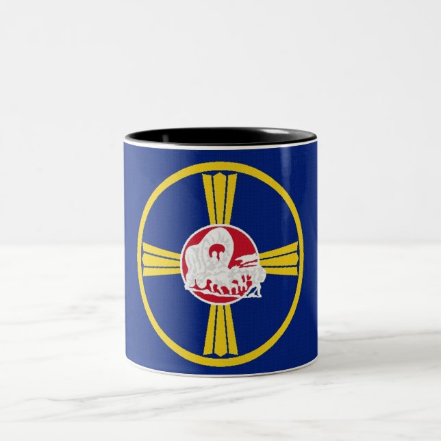 Omaha city flag Two-Tone coffee mug (Center)