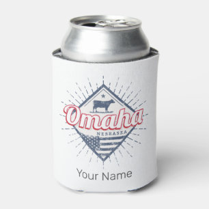 Omaha City Nebraska United States Vintage USA Can Cooler