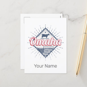 Omaha City Nebraska United States Vintage USA Holiday Postcard