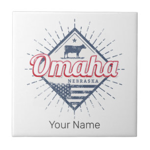 Omaha City Nebraska United States Vintage USA Tile
