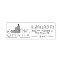 Omaha | Custom Address  Self-inking Stamp