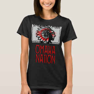 Omaha Nation Flag Indigenous Native American Headd T-Shirt