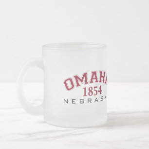 OMAHA, NB - 1854 FROSTED GLASS COFFEE MUG