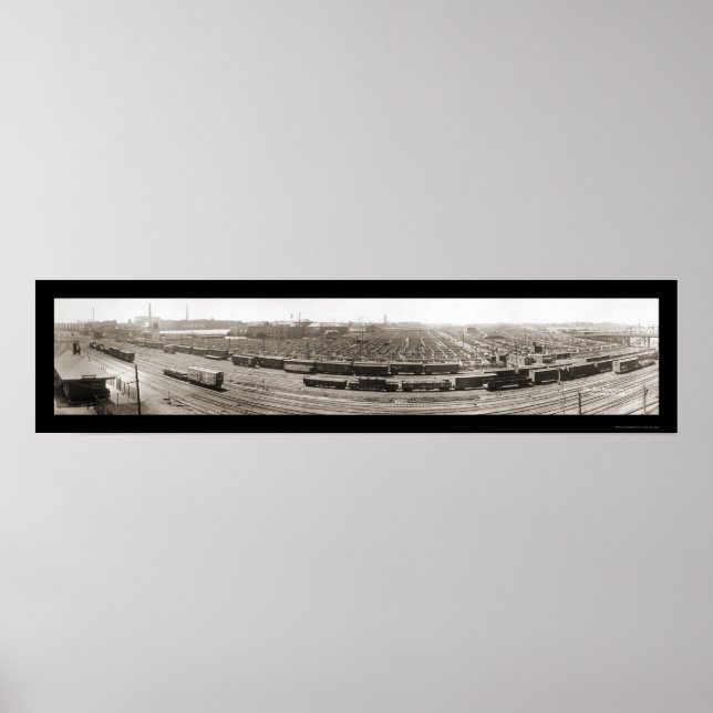 Omaha NE Stockyards Photo 1916 Poster (Front)