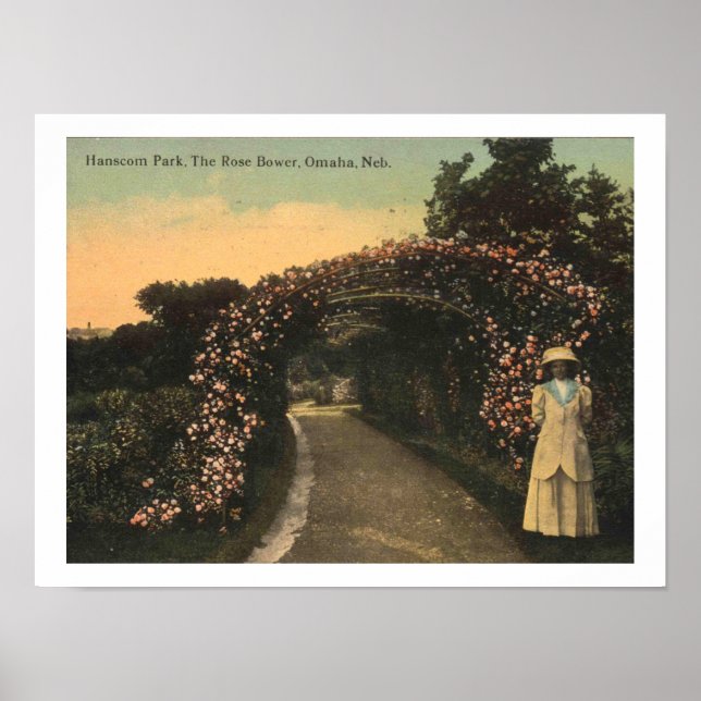 Omaha Nebraska 1913 Hanscom Park Vintage Poster (Front)