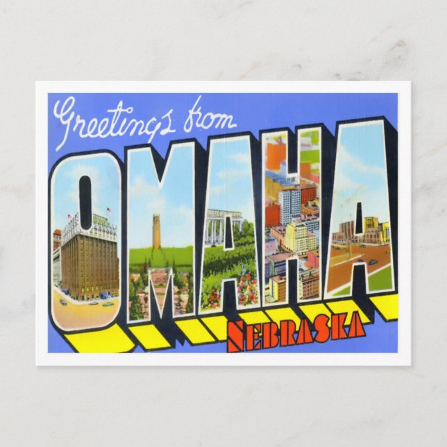 Omaha, Nebraska Big Letters Postcard (Front)