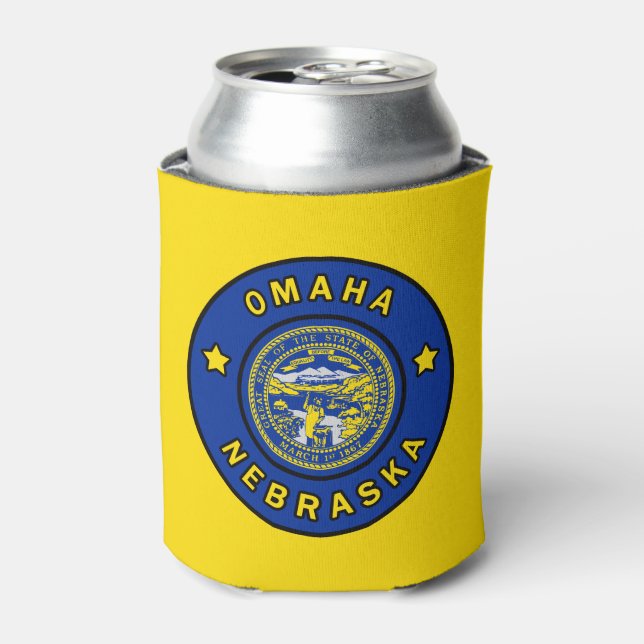 Omaha Nebraska Can Cooler (Can Front)