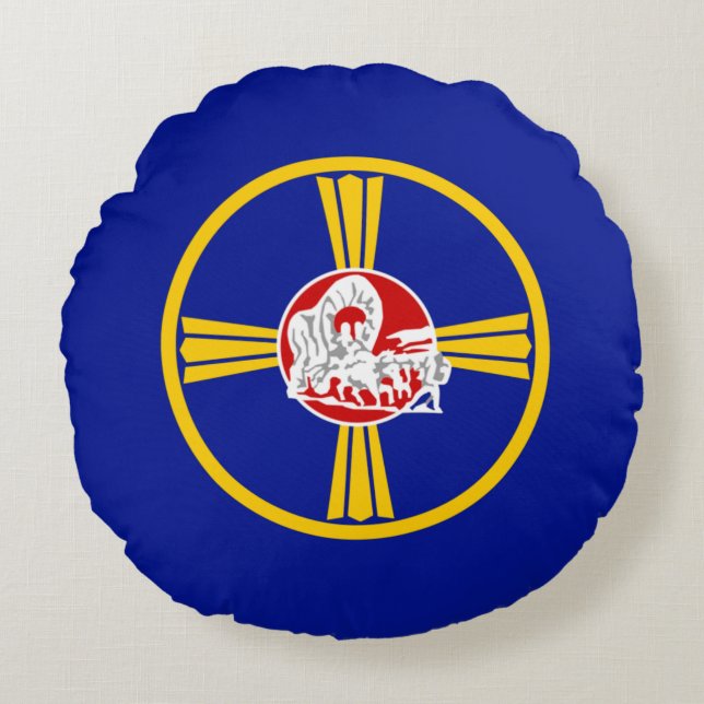 Omaha (Nebraska) City flag   Round Cushion (Front)