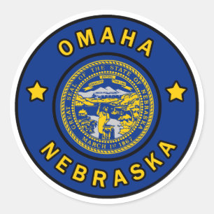 Omaha Nebraska Classic Round Sticker