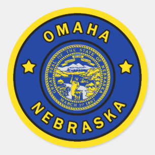 Omaha Nebraska Classic Round Sticker
