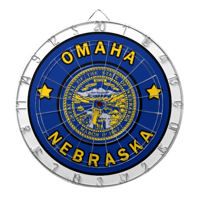 Omaha Nebraska Dartboard (Front)