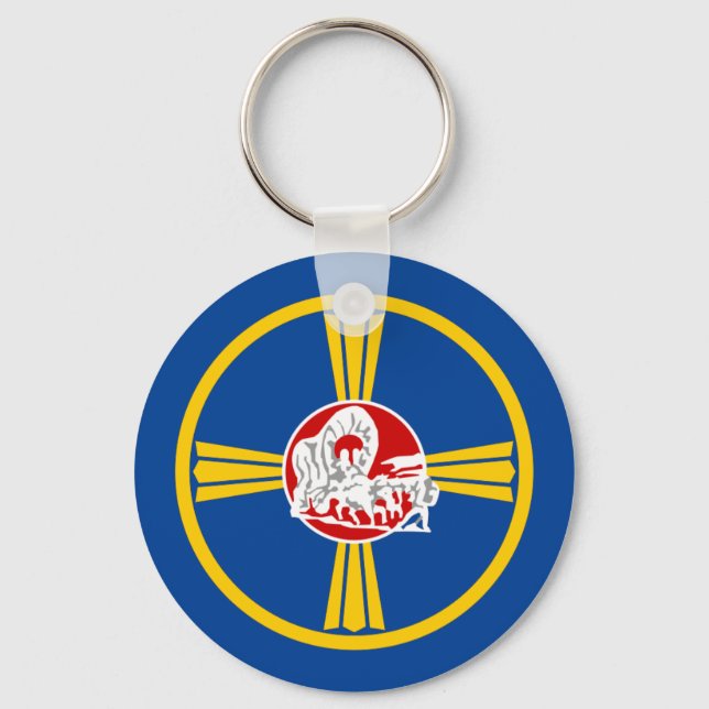 Omaha (Nebraska) flag Keychain (Front)