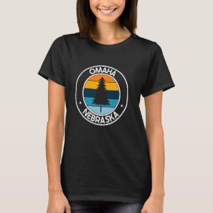 Omaha Nebraska NE USA City Pride Retro Sunset T-Shirt