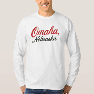 Omaha Nebraska Script Design Classic Midwest Cit T-Shirt