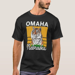 Omaha Retro Tiger Zoo Nebraska State Vacation Hol T-Shirt