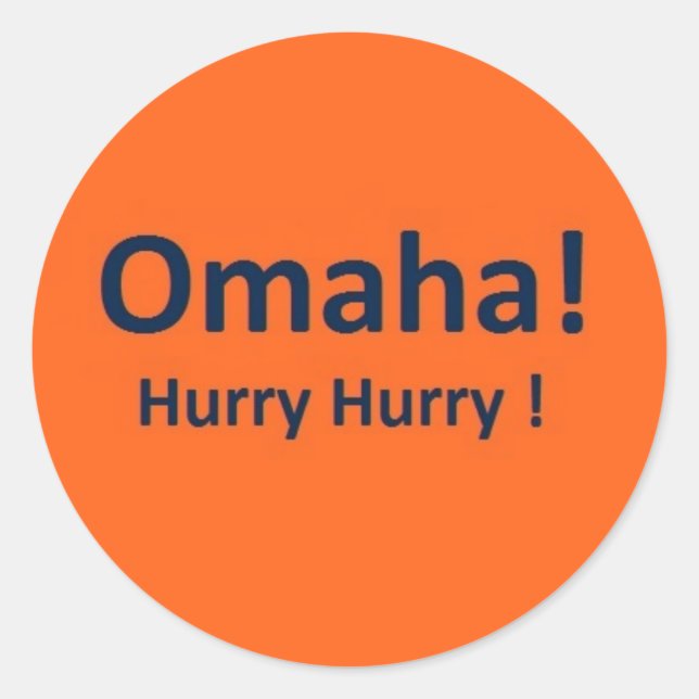 Omaha Stickers for Broncos Fans (Front)