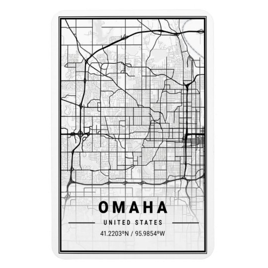 Omaha Texas USA City Travel City Map Magnet | Zazzle.co.uk