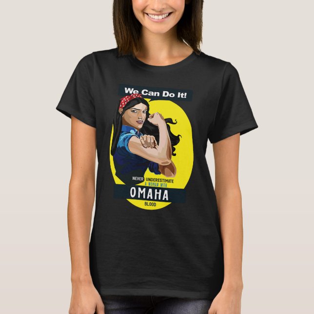 Omaha Tribe Native American Indian Woman Never Und T-Shirt (Front)