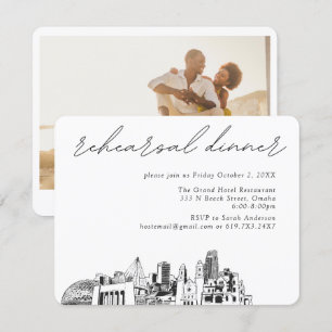 Omaha Wedding Elegant Rehearsal Dinner Enclosure Card