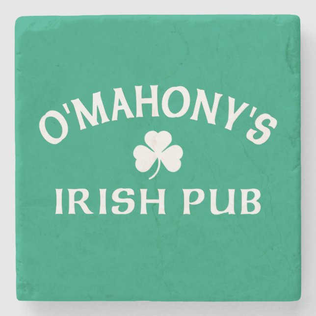 O'Mahony's Irish Pub Stone Coaster (Front)