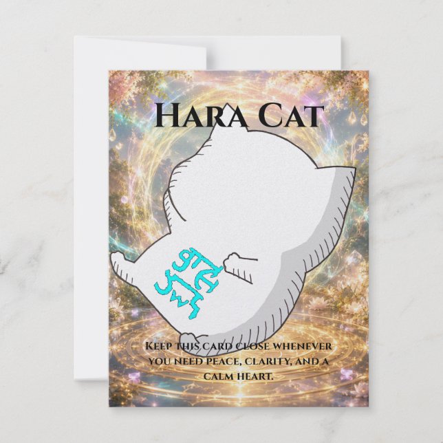 Omamori Card #002 – Hara Cat | Harmony • Inner Bal (Front)