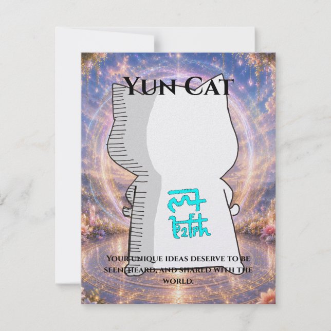 Omamori Card #010 – Yun Cat | Expression • Creativ (Front)