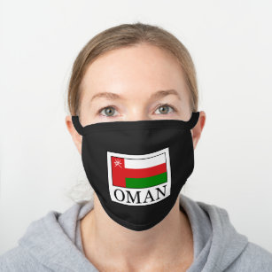 Oman Black Cotton Face Mask