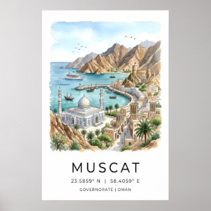 Oman Capital Wall Art Tranquil Harbour View