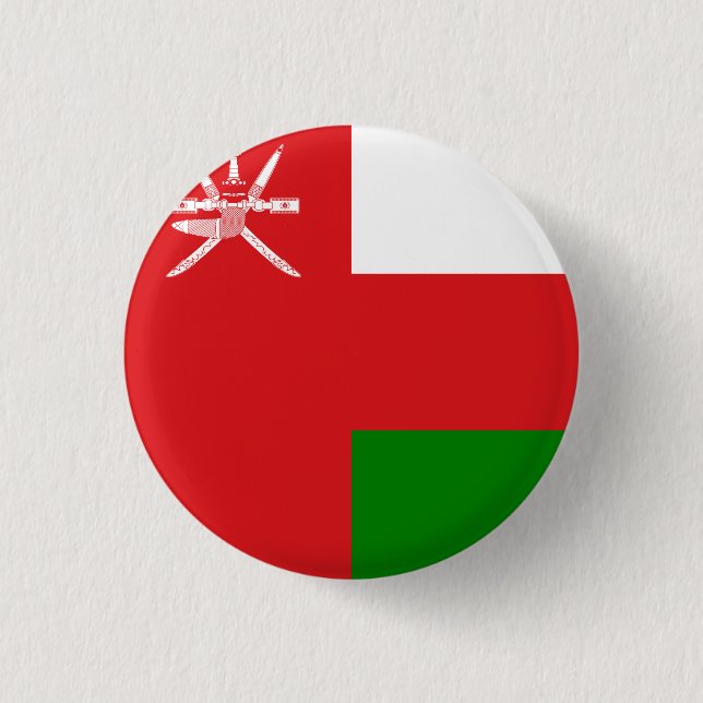 Oman Flag 3 Cm Round Badge (Front)