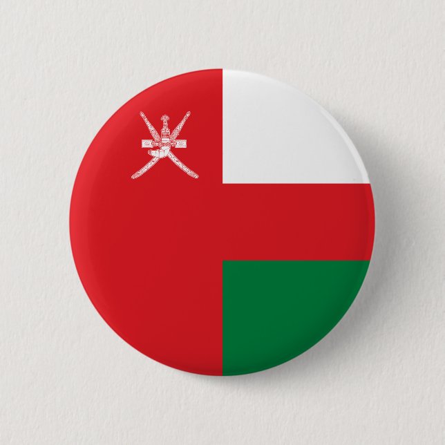Oman Flag 6 Cm Round Badge (Front)